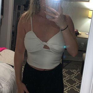 White crop top